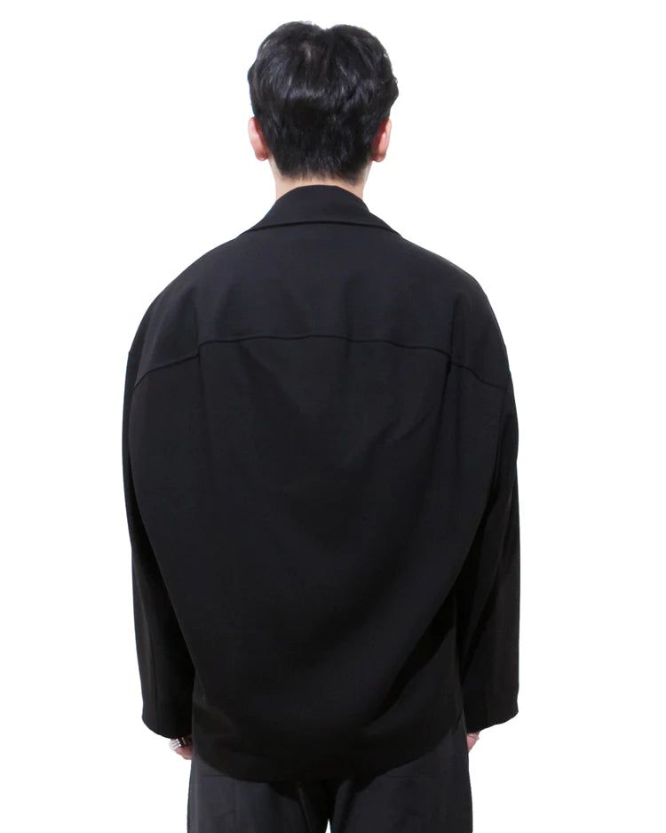 クロップシャツジャケット-BLACK (送料込)- WooStore