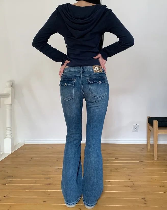 Fuzz Wingflap Low Bootcut Denim Pants