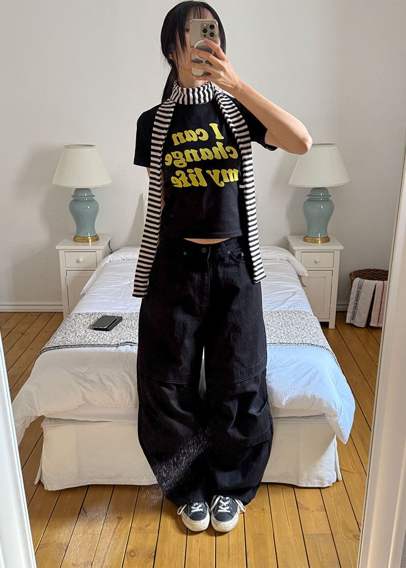 BLUE POINT BLACK PANTS
