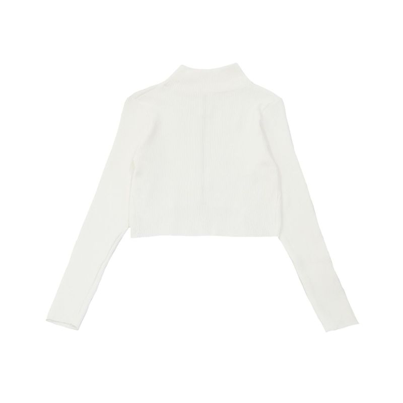 zip cropped knit