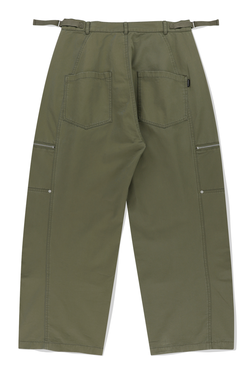BIKER WASHED WIDE PANTS