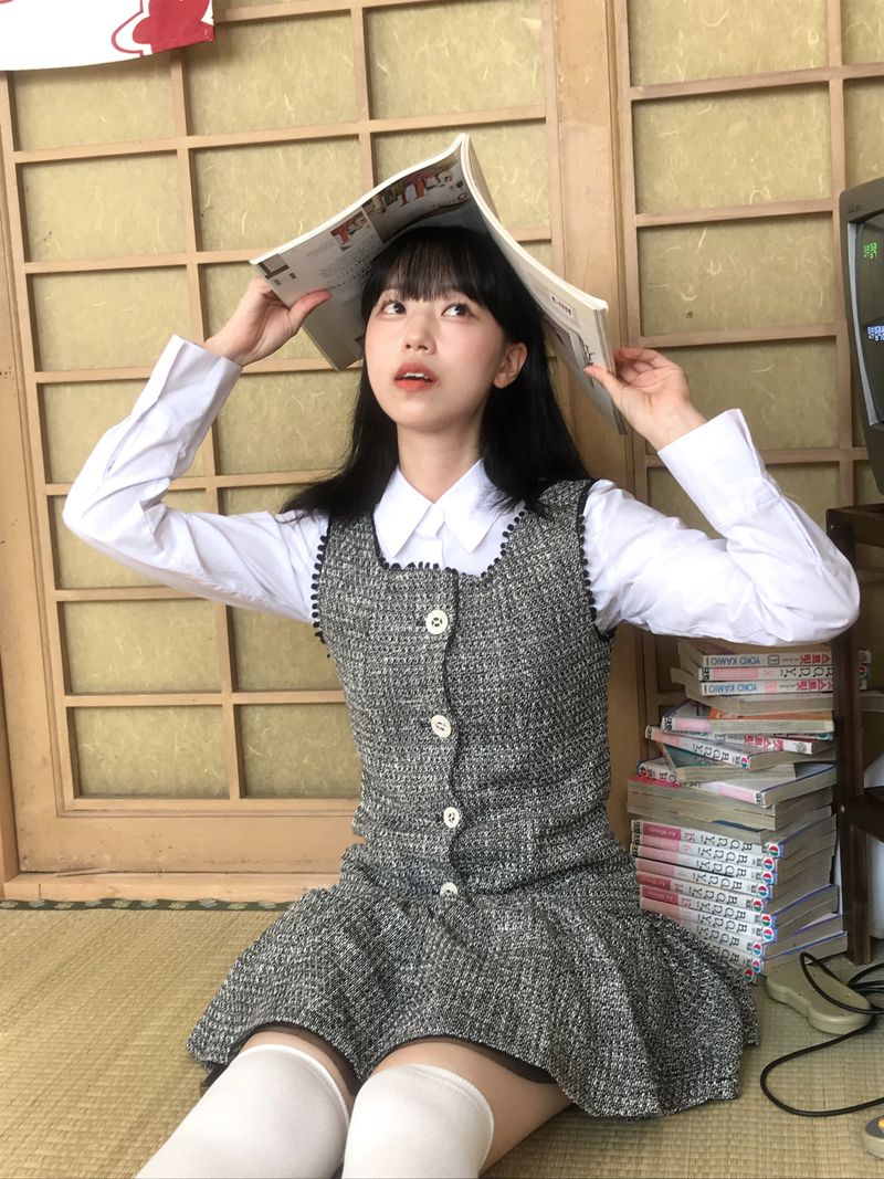 Classic Tweed Mini Frill Dress