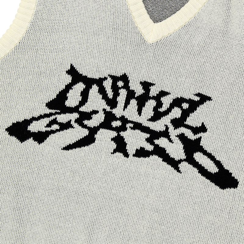 TRIBAL LOGO KNIT VEST