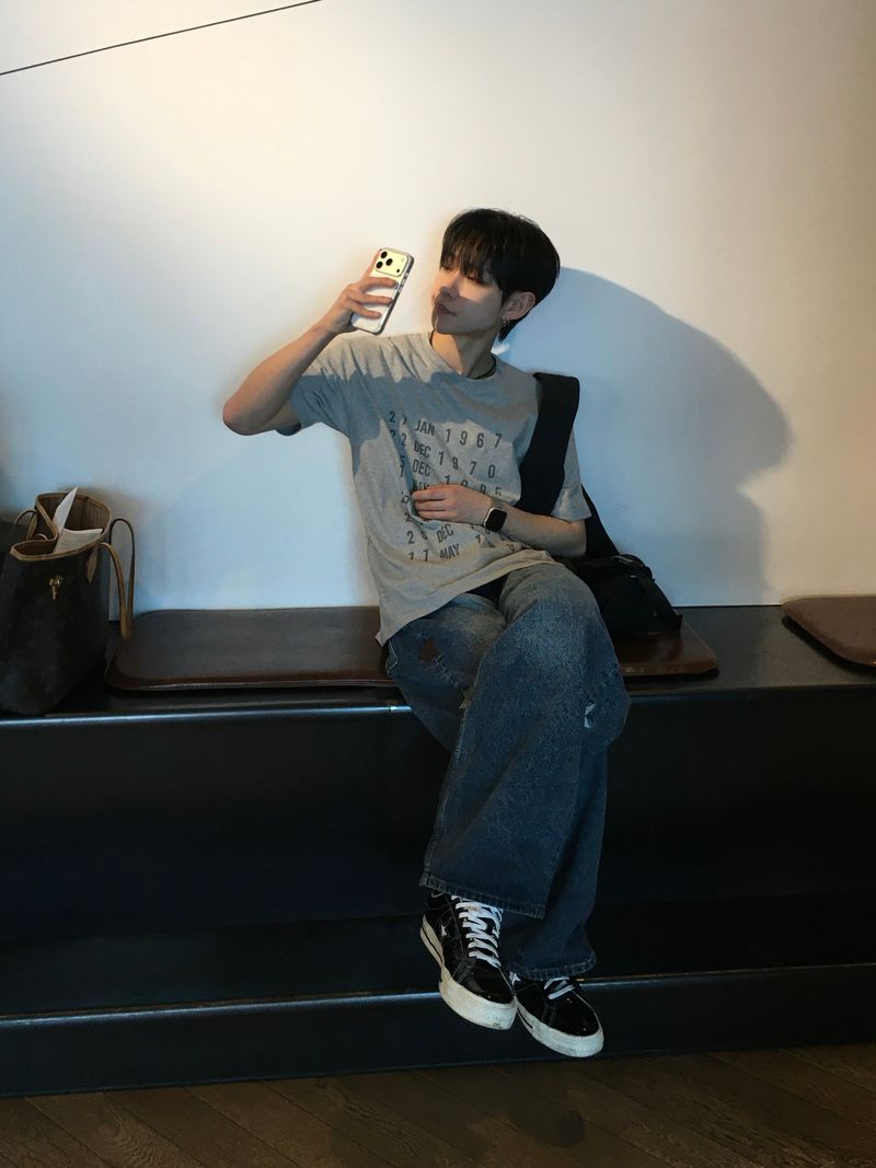 Kaz Star Embroidered Wide Denim Pants