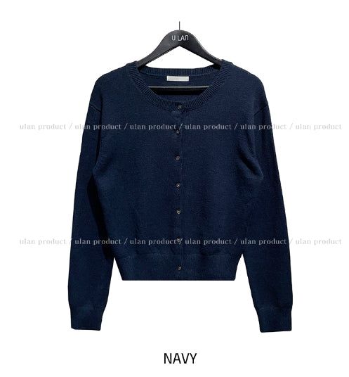 [U-BASIC] Allin round neck cardigan