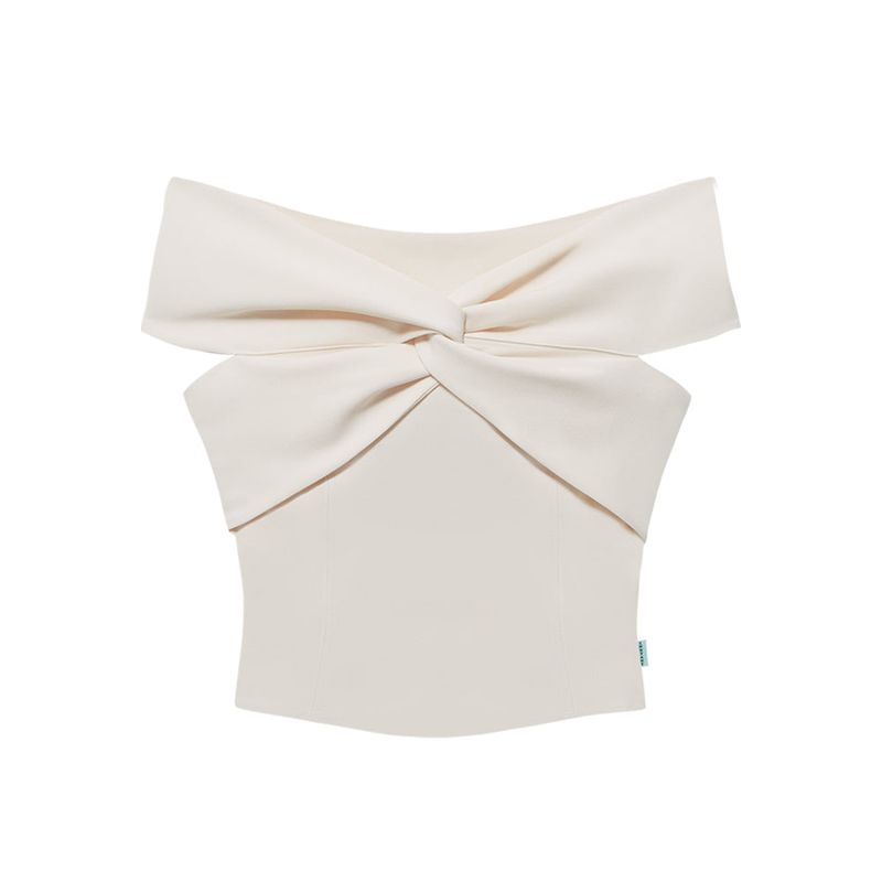 INSTANTFUNK（インスタントファンク）の「Off-the-shoulder twist-front blouse（Tops）」