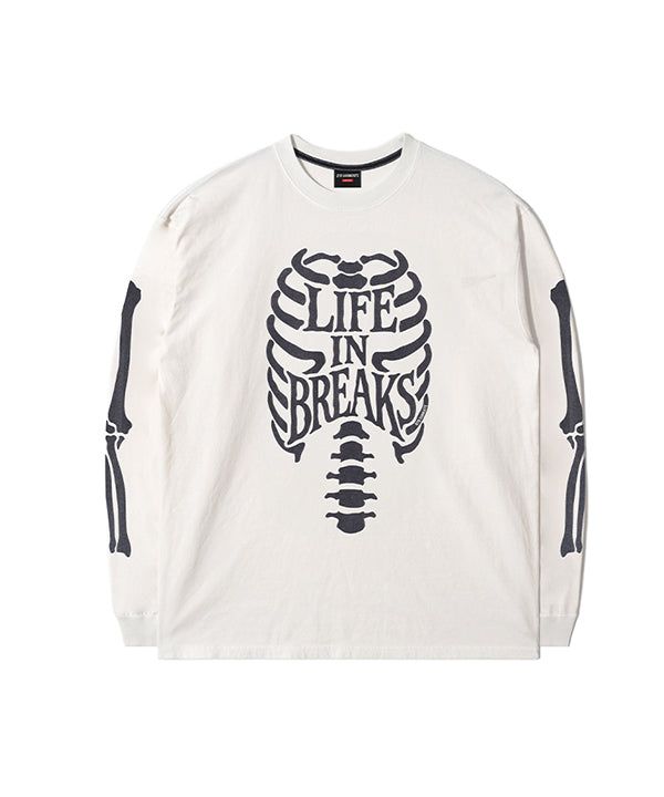 QT8 GARMENTS（キューティーエイトガーメント）の「LB Life Bones Washed Long Sleeve (Ecru)（Tops）」