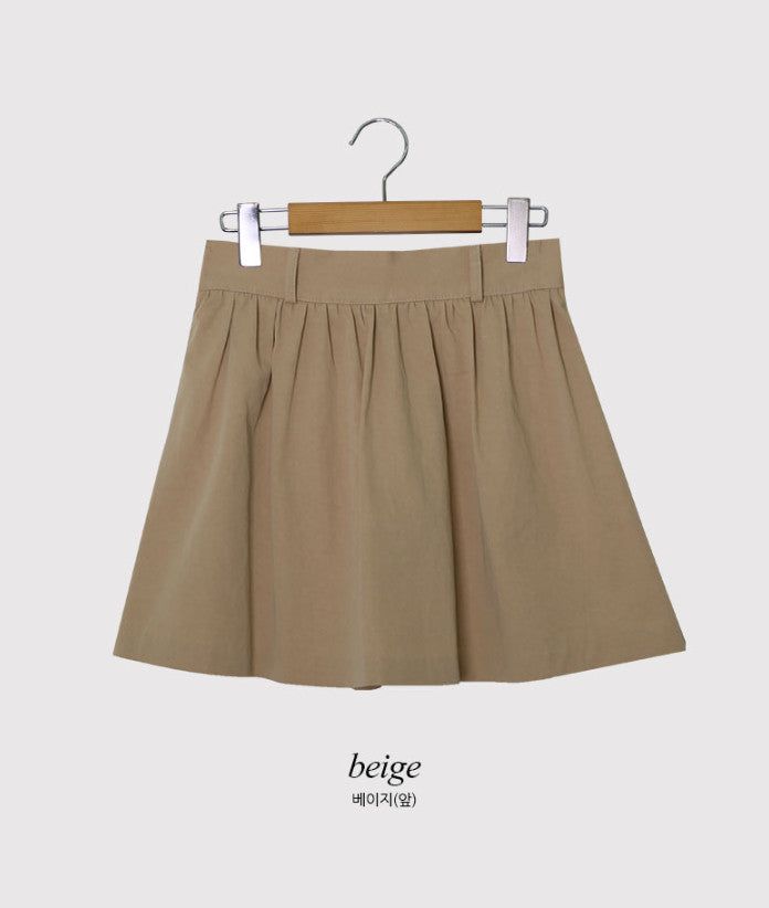 MV Shirring Flare Mini Skirt (2color)