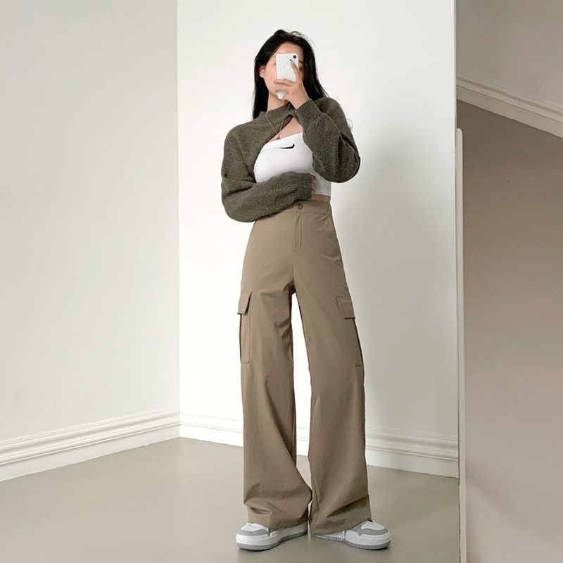 [Bellide made/short, long] Urban two-way string cargo pants