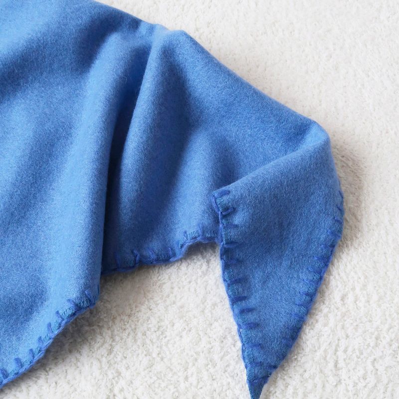 Wool Stitch Hair Scarf_Blue