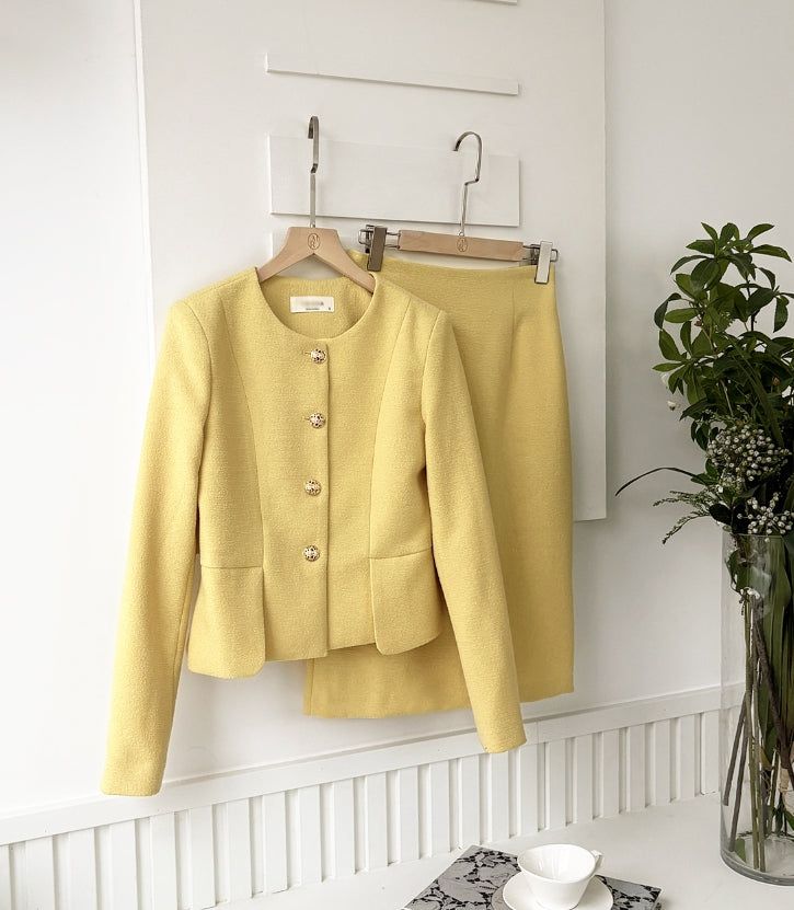 Kime Tweed Peplum Jacket