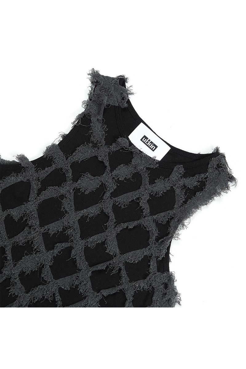 [23SS LSD COLLECTION] Quilting Layered sleeveless Top