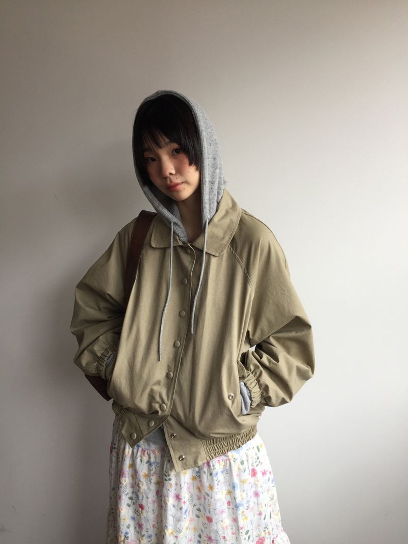 Faded Washed Curve Jacket (2color)