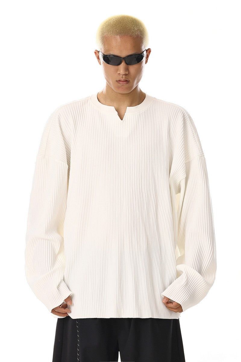 MBEXX（エムビーイーエックスエックス）の「V Neck Drape Long Sleeve Tee（Tops）」
