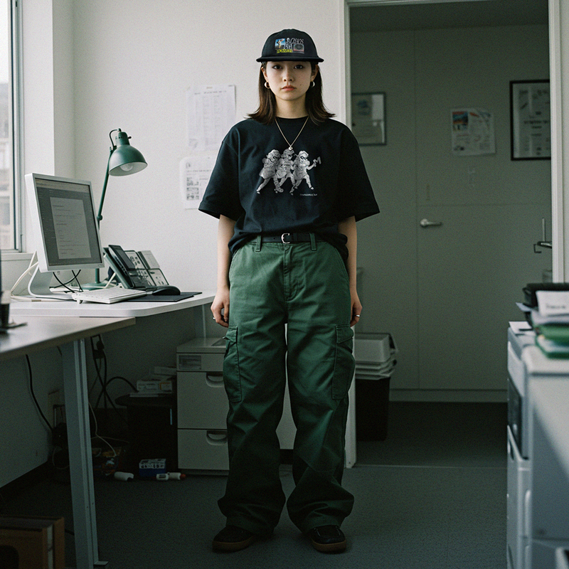 TROUBLE TROUBLE ( GIRL OVERSIZE TEE )