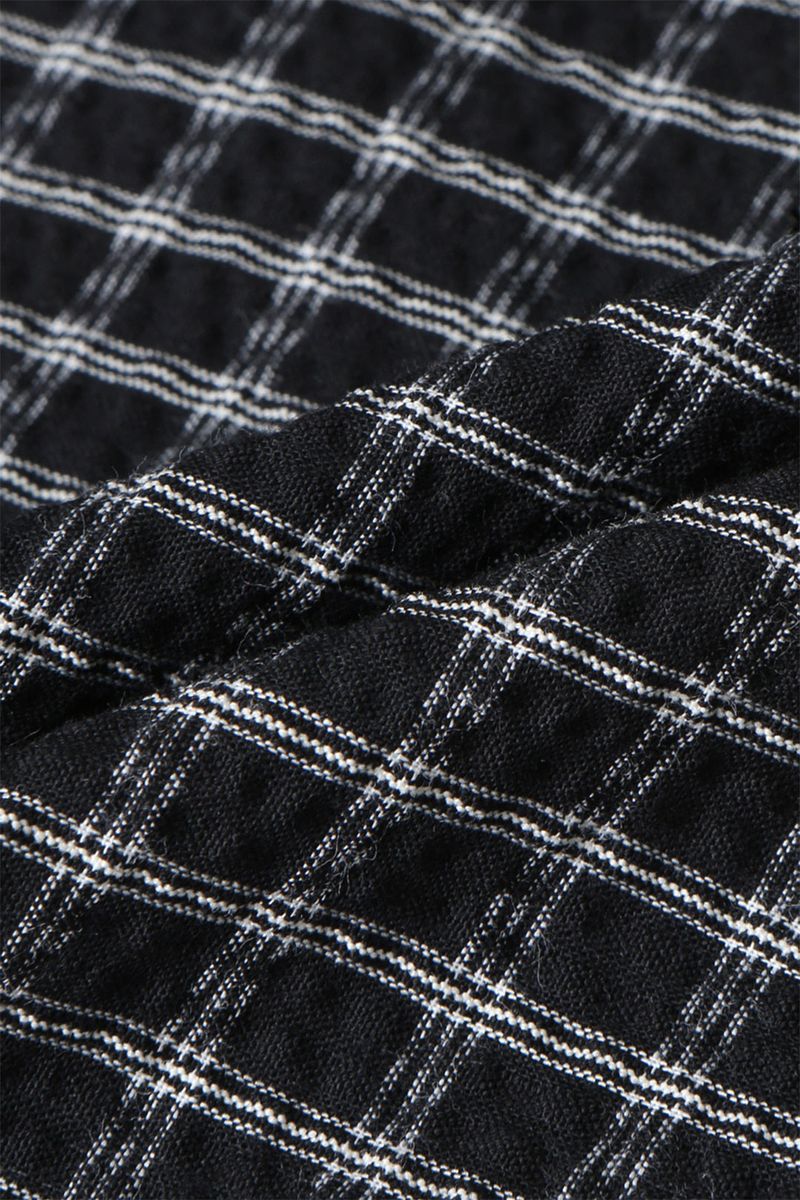 Gingham Check Banding Bermuda Pants