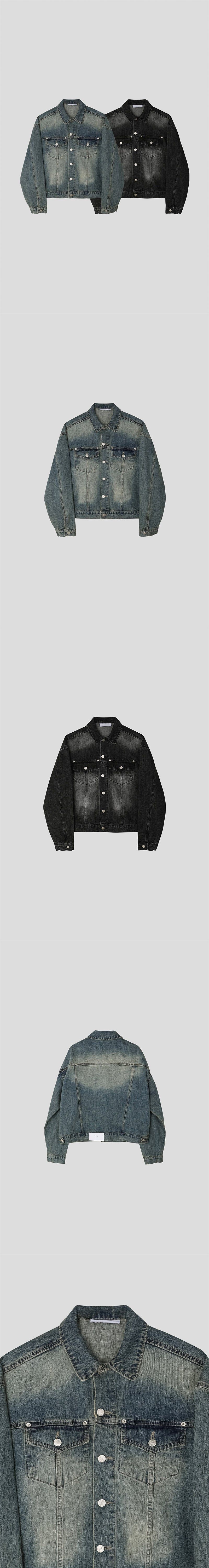 [S/S] Bulky western crop denim jacket(2color)