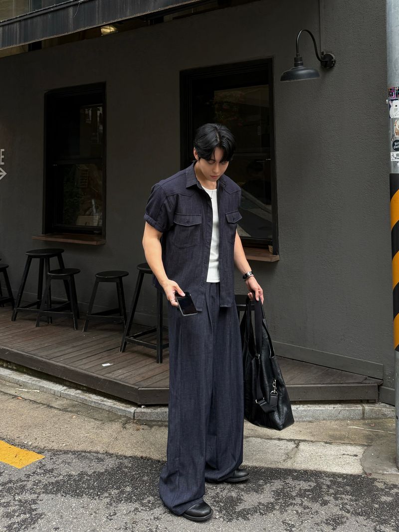 Mir banding denim pants