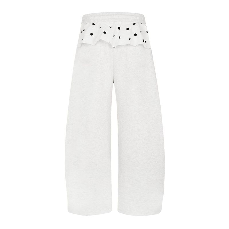 Muse Polka-Dot Ruffle Wide-Leg Pants