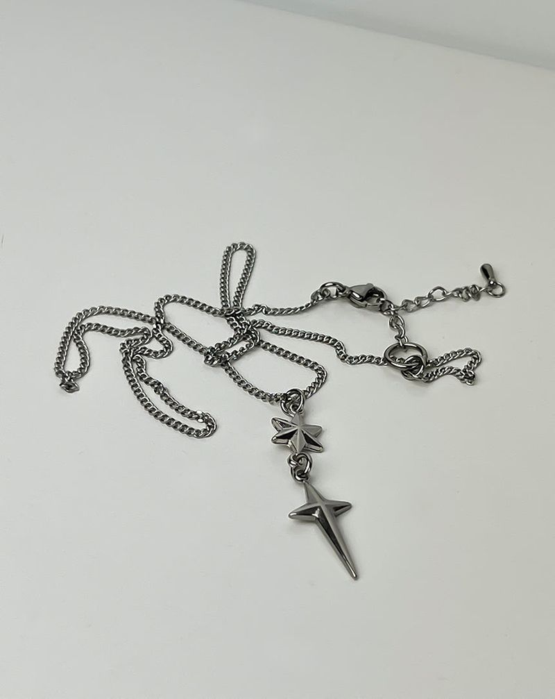 Fancy cross star necklace