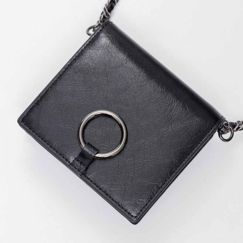 Knotted Wallet Bag (Real Leather-BK)