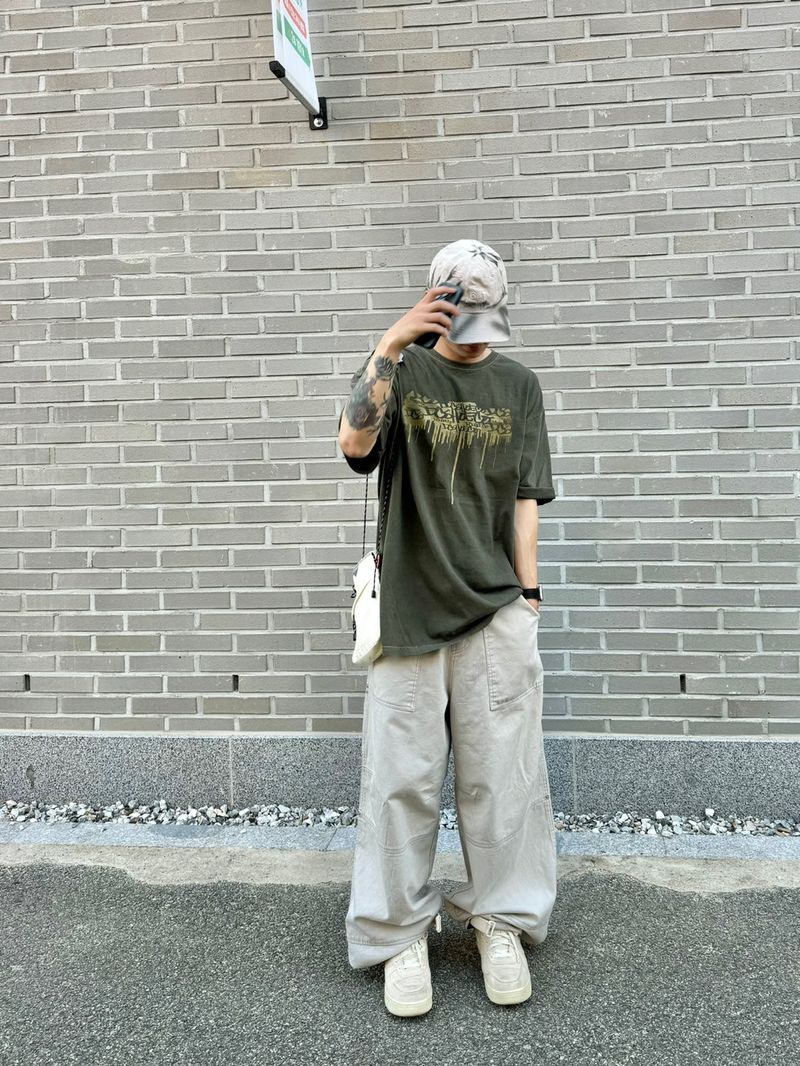 Stitch Dig Snap Wide Pants 2C