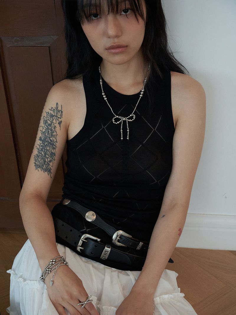 Metalic Ribbon Necklace