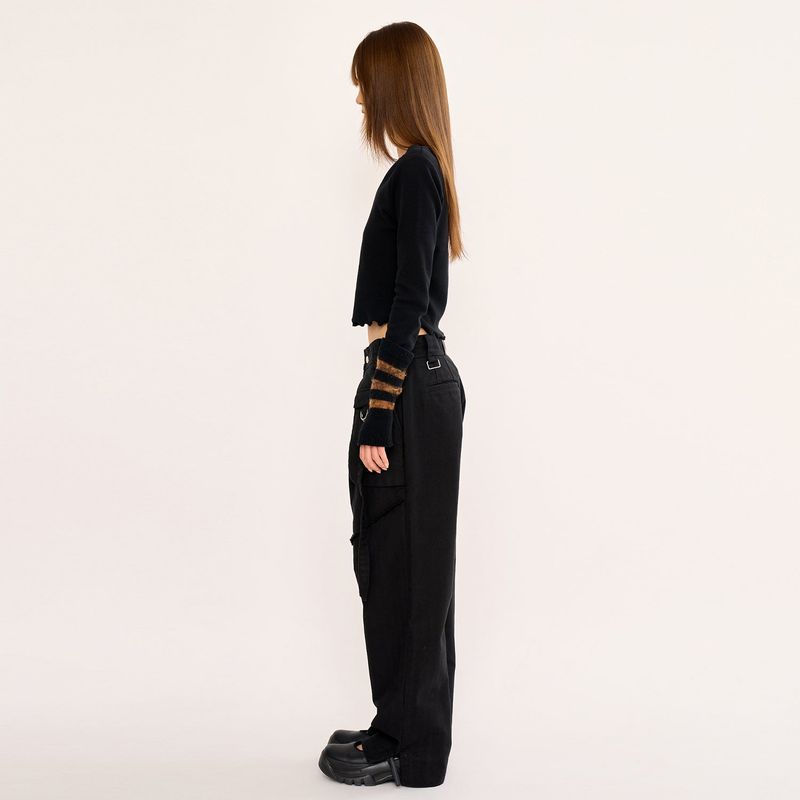 Layered Pocket Pant - Black