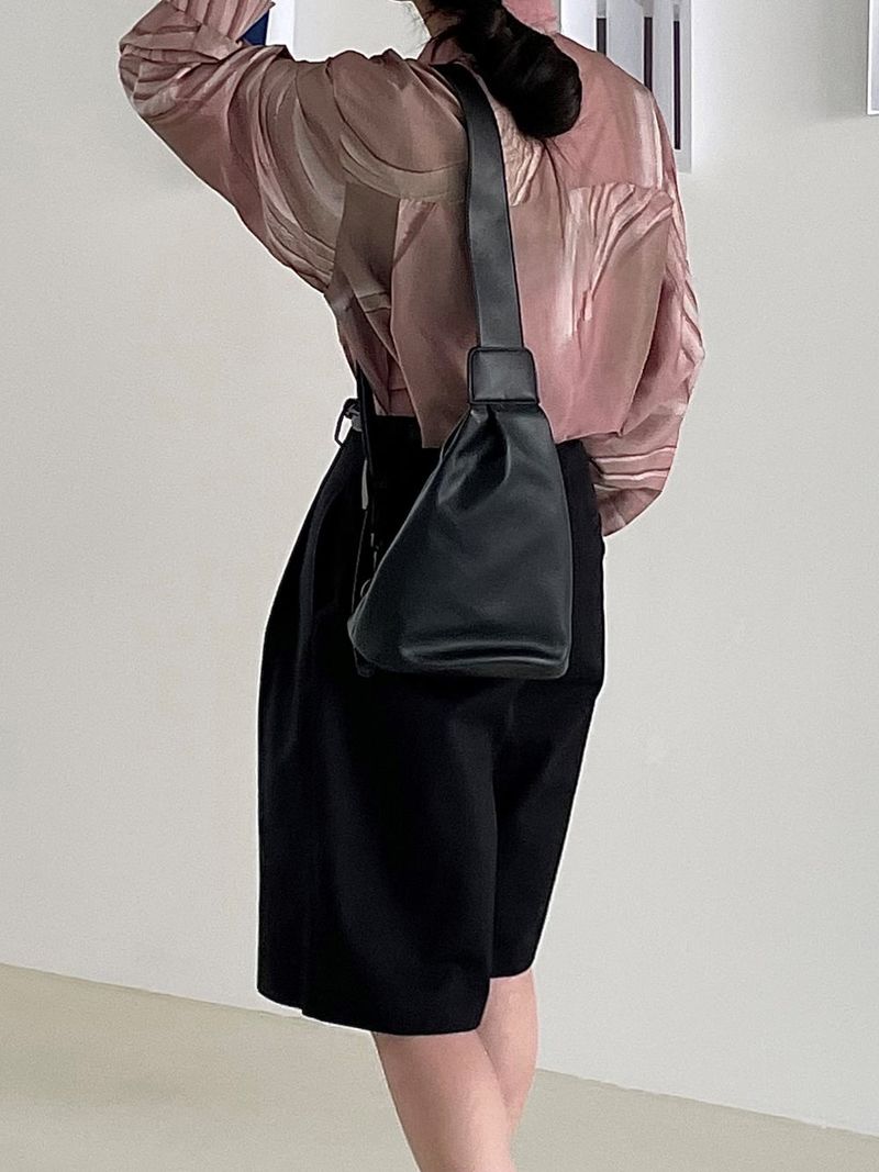 Cross leather sling bag