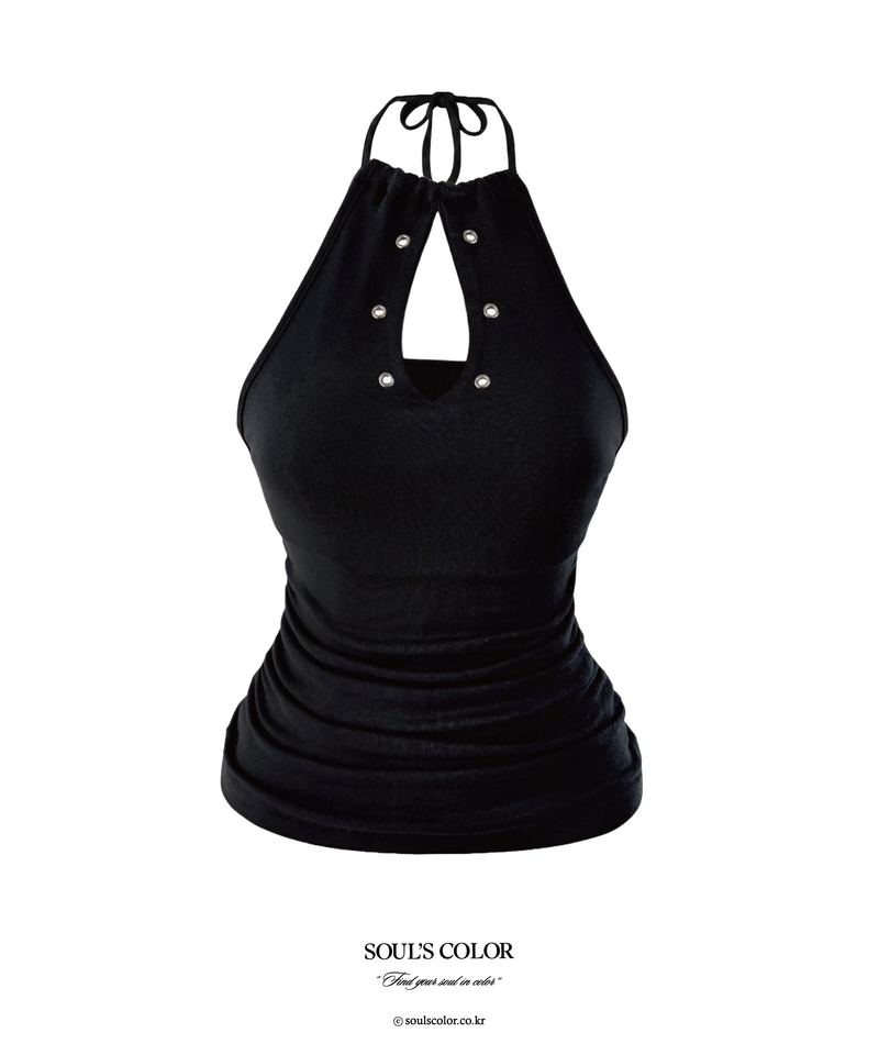 Ria Eyelet Halter Top (2color)