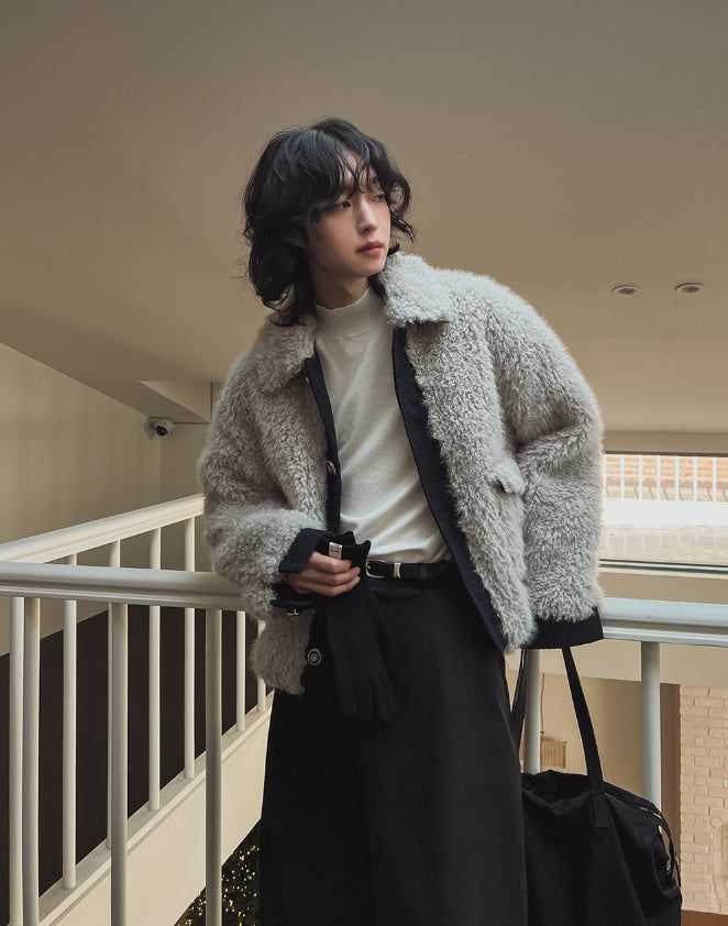 Superior tweed fur jacket