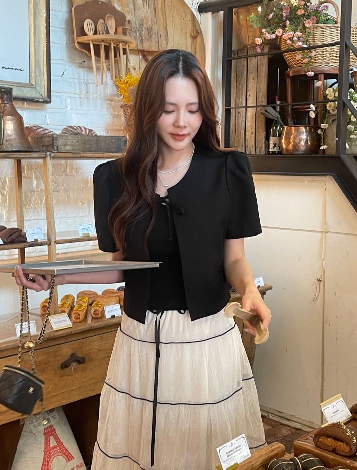 iam mari(アイアム マリ)の「Demin Round Puff Short Sleeve Jacket(Jackets/Outerwear)」