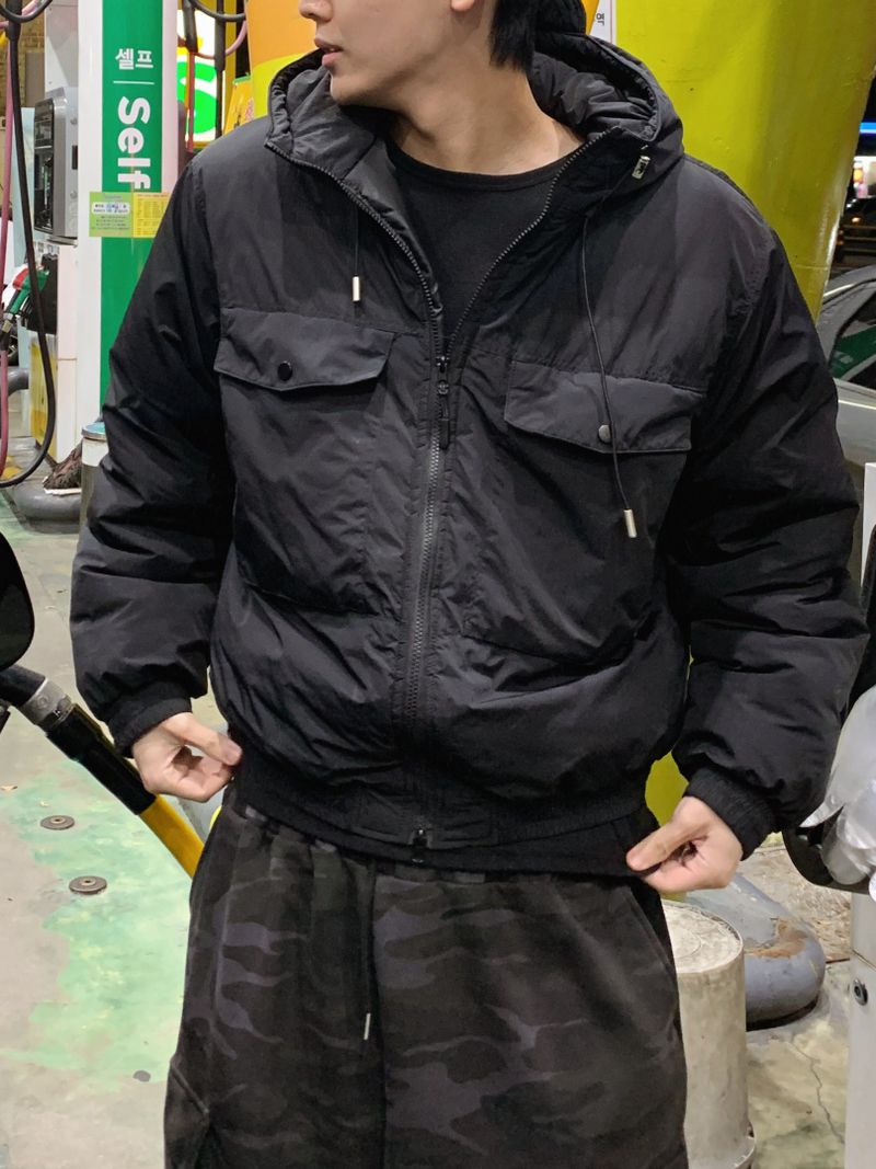 Brushed) Military cargo sweatpants
