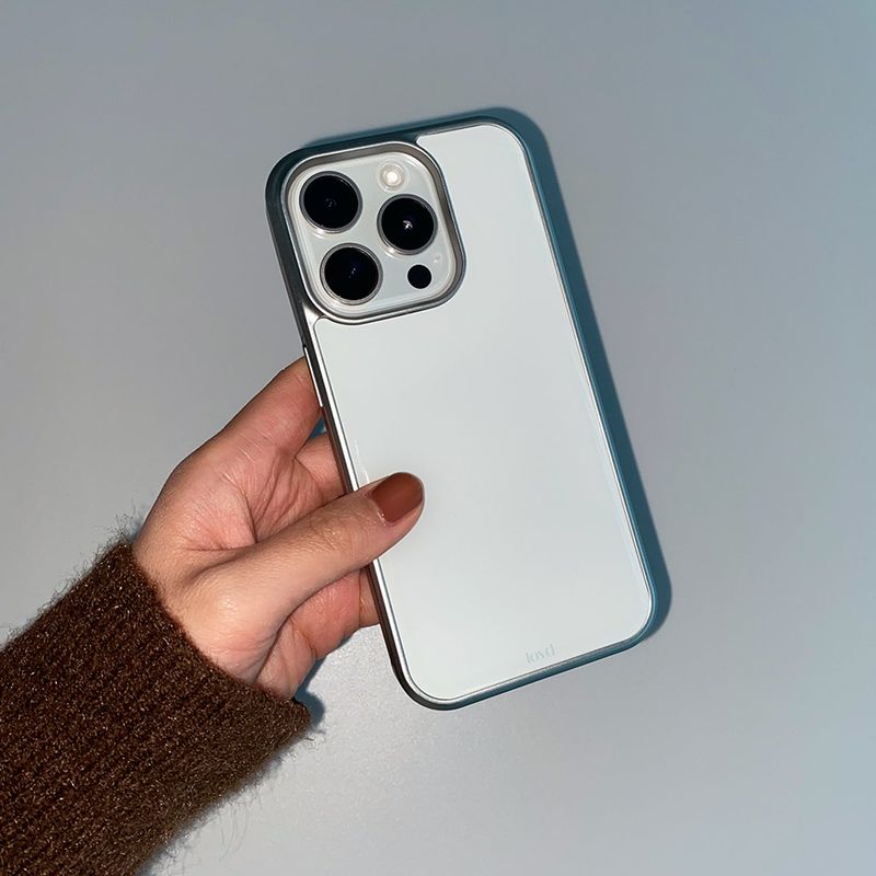 [MADE] VANILA PHONE CASE (epoxy silver bumper)