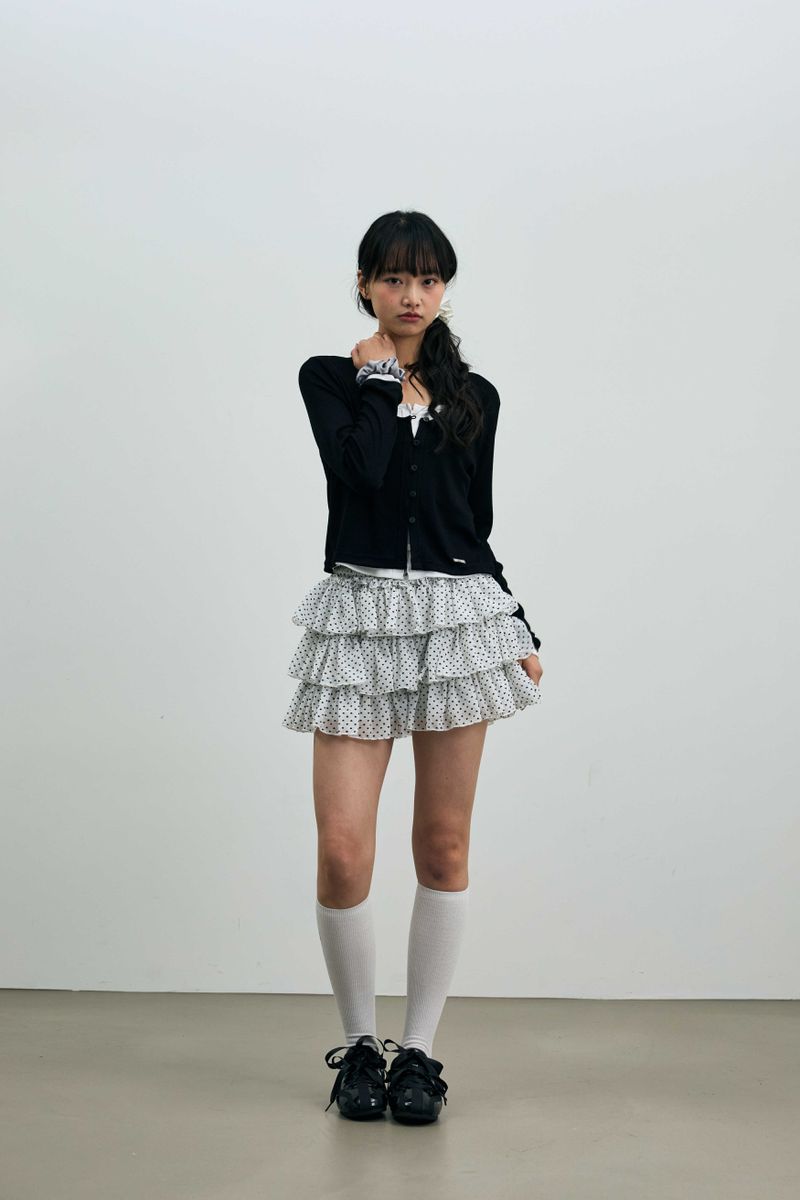 MINI HEART CANCAN SKIRT PANTS / WHITE