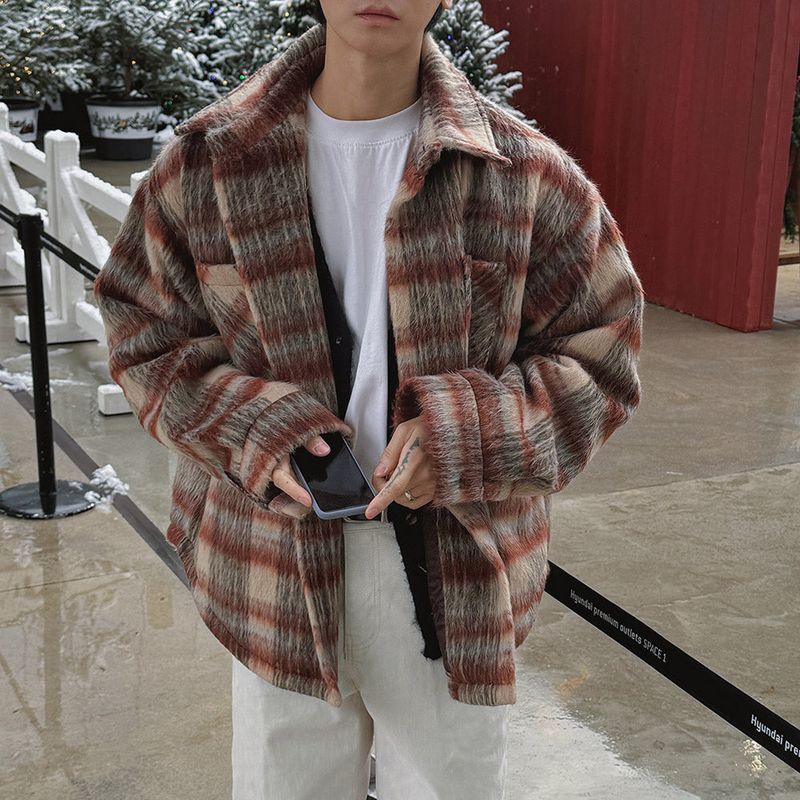 3 TAP Hairy Wool Check Jacket (2color)