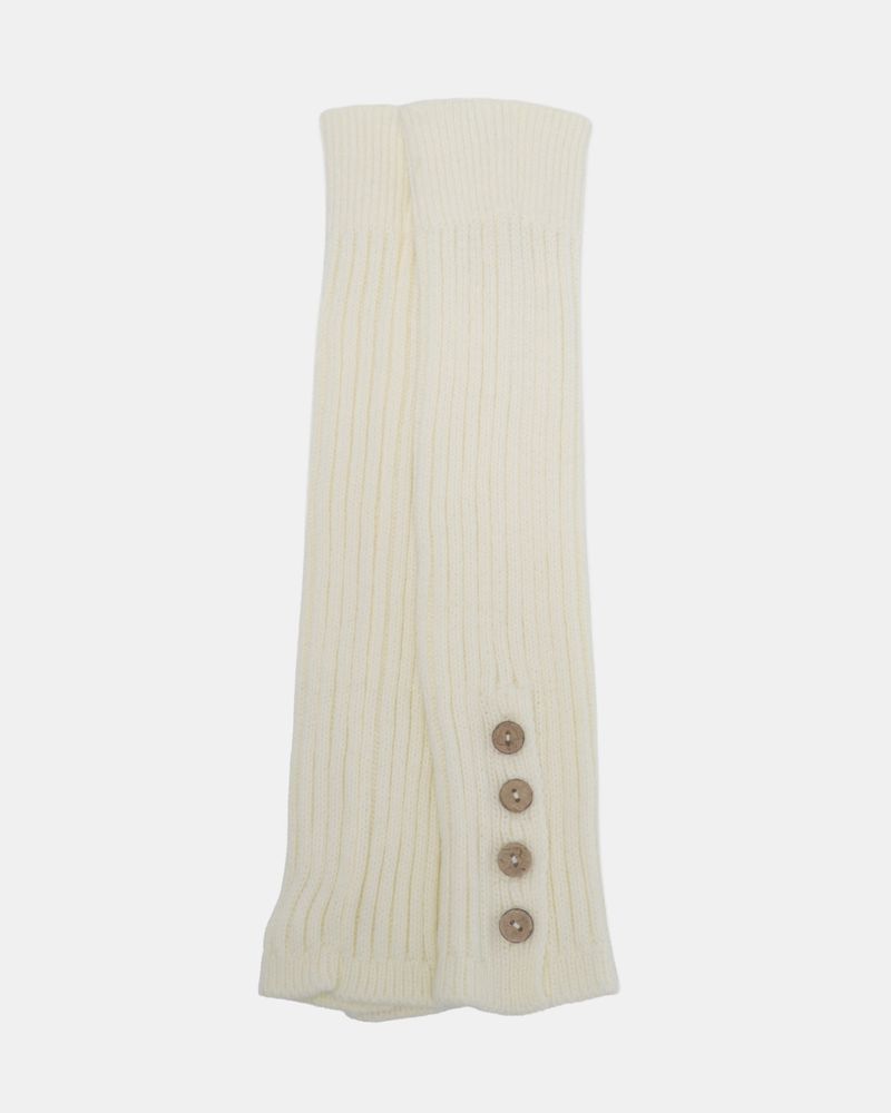 Udin Wood Button Knit Leg Warmers