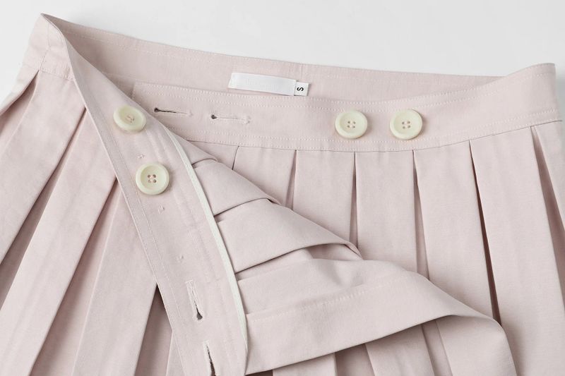 Button wrap skirt - pink
