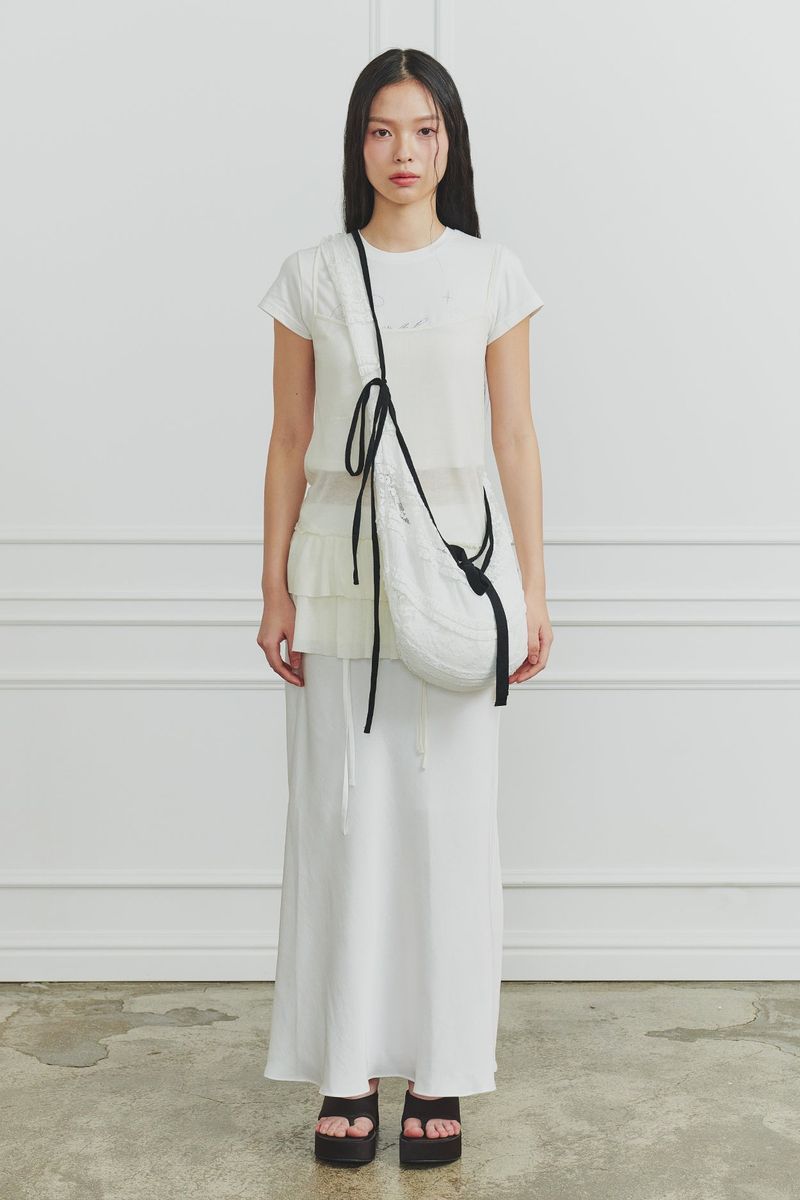 PAIN OR PLEASURE（ペインオアプレジャー）の「DEW LACE RIBBON BAG white（Bags）」