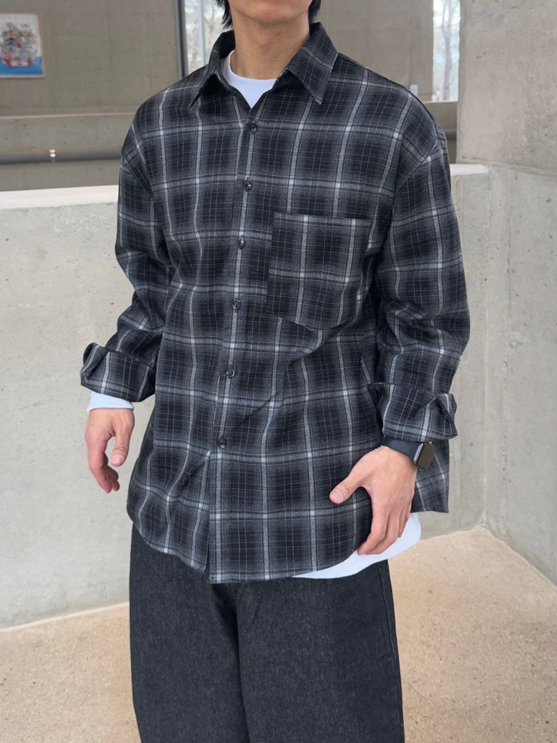 GROOM(グルーム)の「Plaid Loose Check Shirt (No.853)(Tops)」