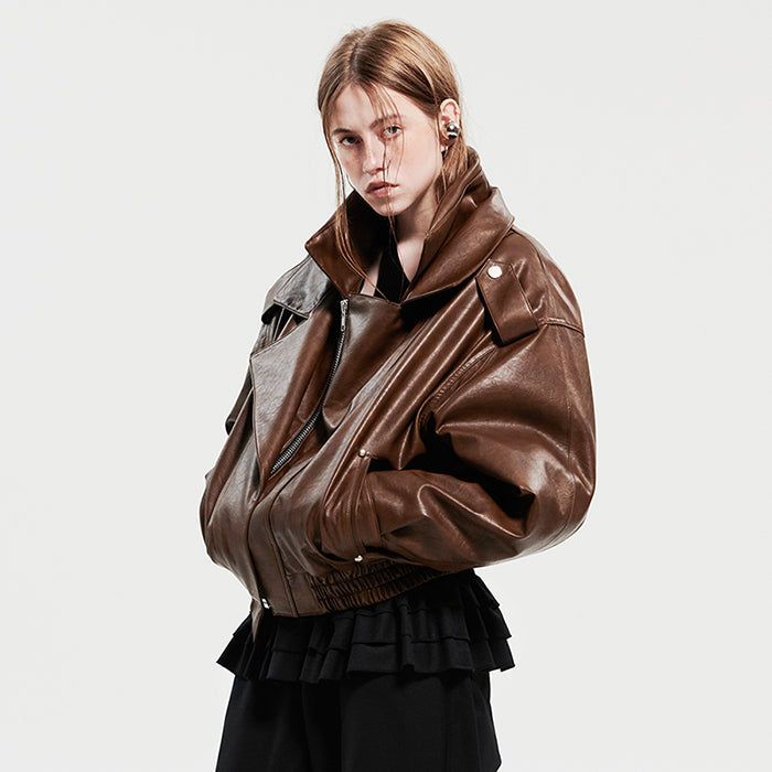 HOLY NUMBER 7(ホーリーナンバーセブン)の「DOUBLE-COLLAR SHOULDER OUTERWEAR_BROWN(Jackets/Outerwear)」