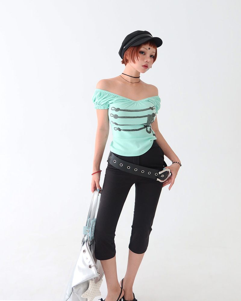 Capri leggings Slit Capri pants