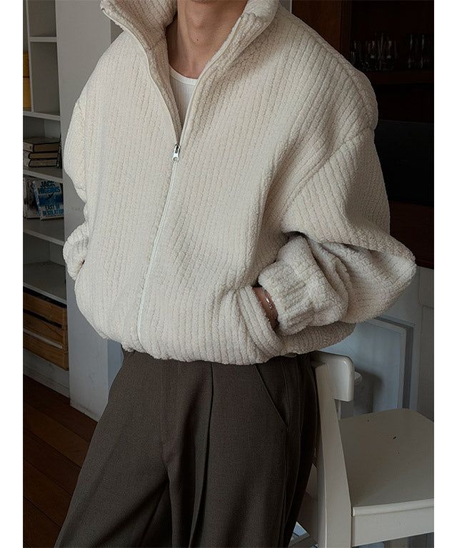 [Unisex] Soft touch highneck fleece zip up(3color)