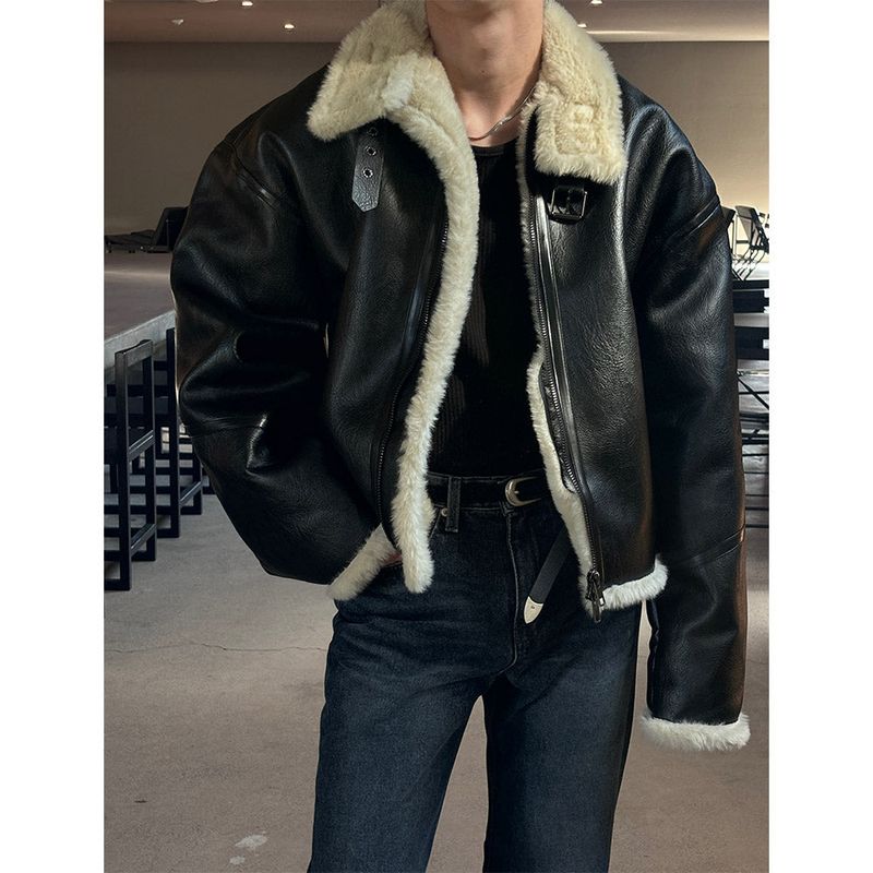 [F/W] Leather crop mustang