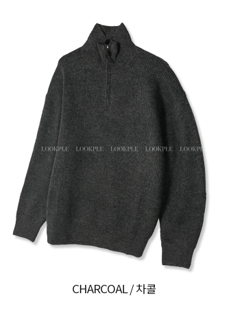  Logane Drake Cash-Like Half Zip-Up Knit
