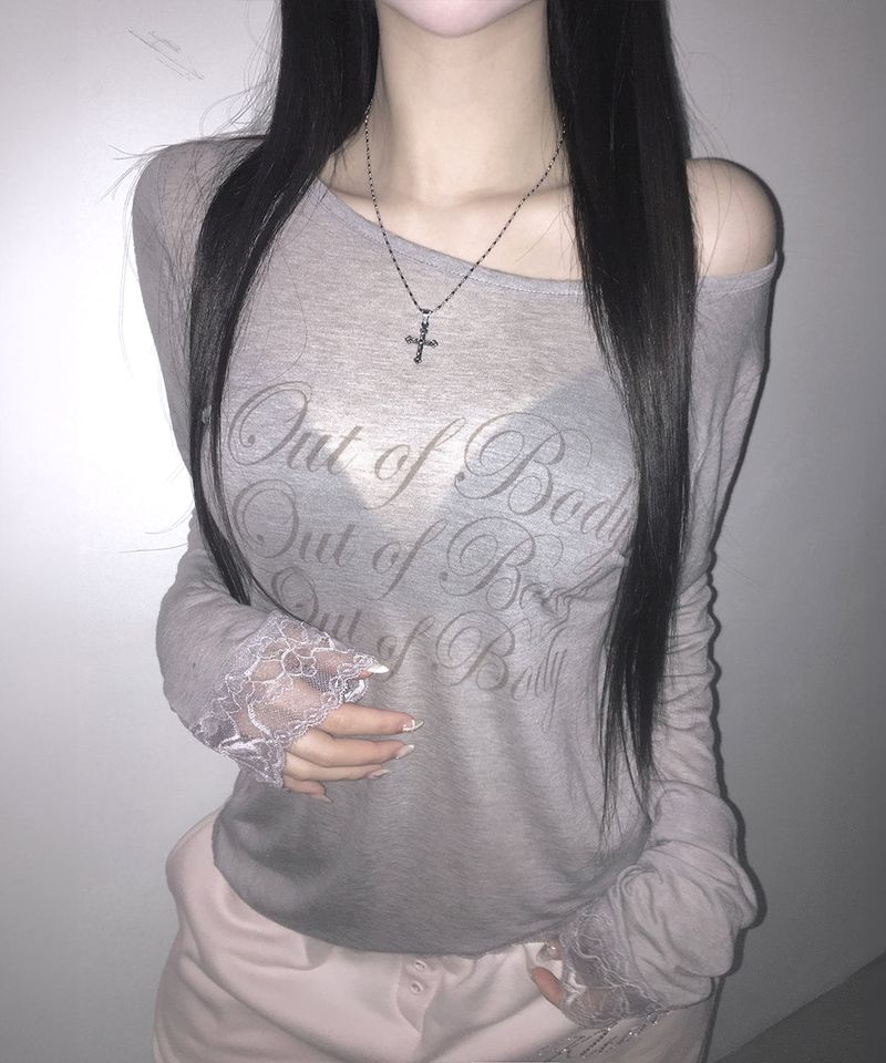 eve lace tee (4colors)