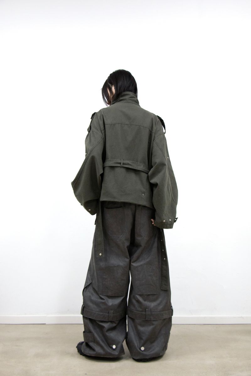 RELABEL (Dream Tailor) Adjustable Length Multi-Style Washed Distressed M65 Jacket