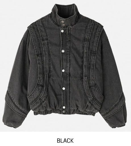 Kud cut denim padded jumper