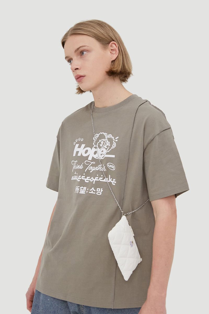 APIECEOFCAKE（ピースオブケイク）の「Hope Language Tee_Wood Grey（Tops）」