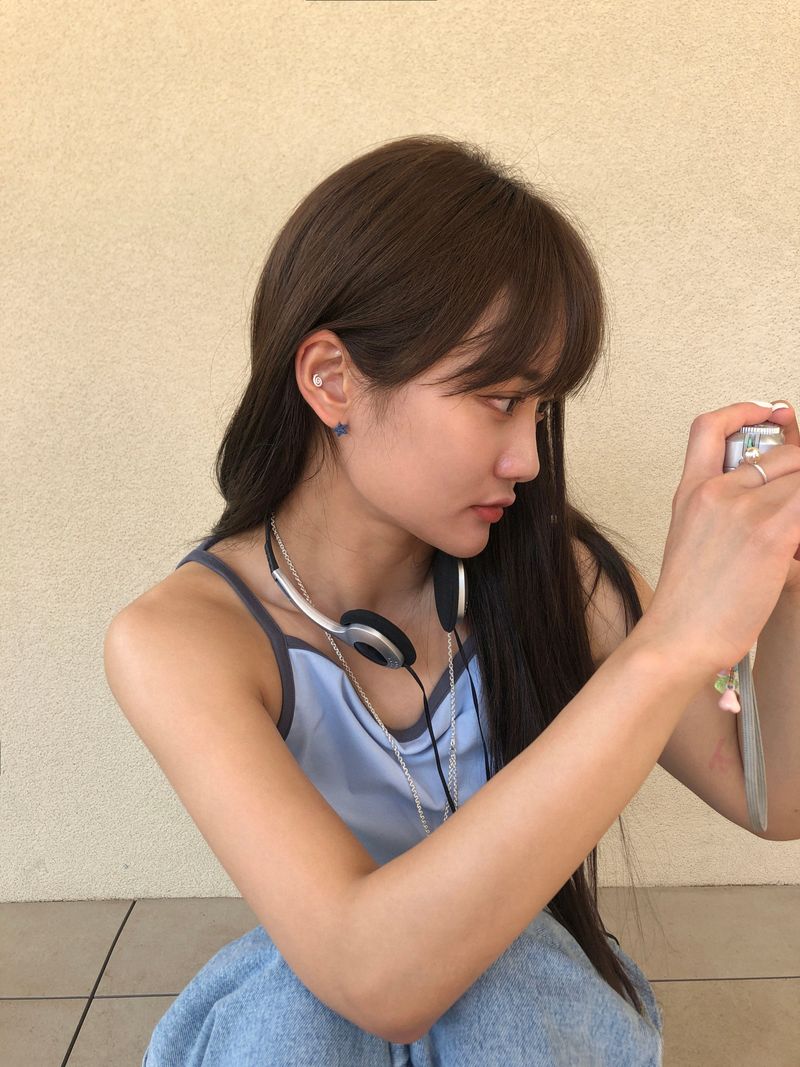 フルーツドゥードルピアス（ネイビー） - スター